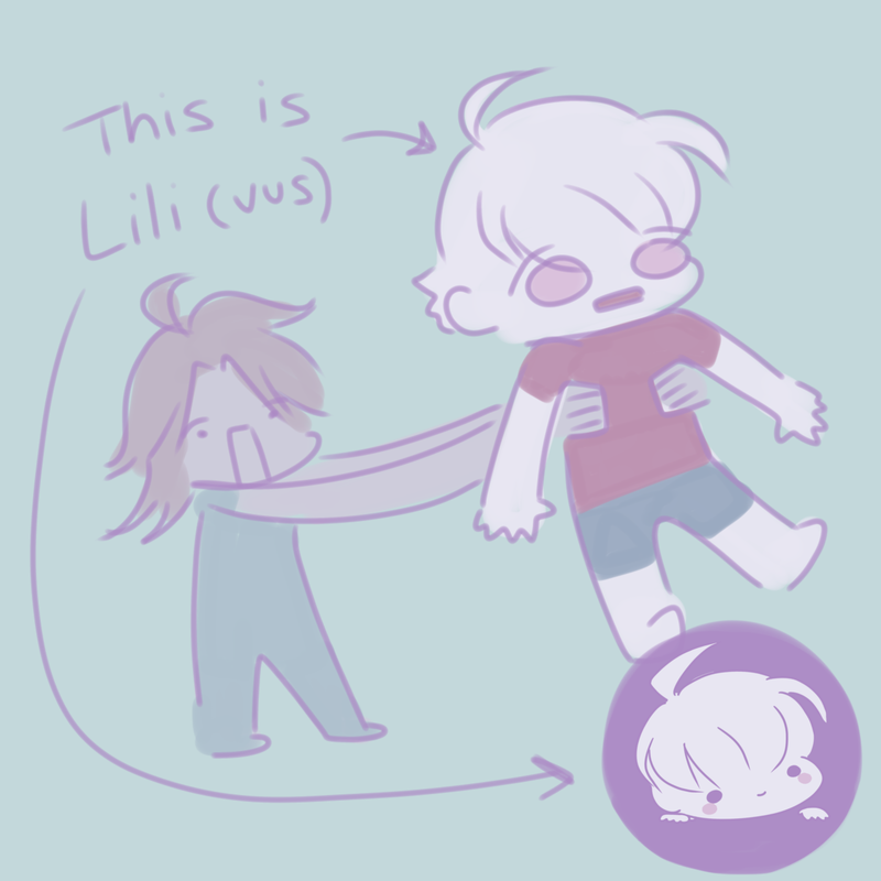 My derp-icon holding up a chibi Lilivus (Lili, for short).